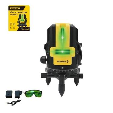 Imagem de Nivel A Laser Auto Nivelador Luz Verde 2 Linhas Esquadro360 - BOMDER