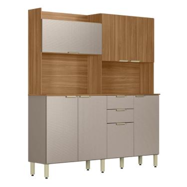 Imagem de Cozinha Compacta 7 Portas 2 Gavetas Pitaya Amendola/nude Demóbile Amendola/nude Prime Tx