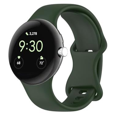 Imagem de iPANWEY Pulseira de silicone macio compatível com Google Pixel Watch 4, 3, 2, 1, masculina e feminina, respirável, durável para Google Pixel Watch séries 1, 2, 3, 4, 4 de 45 mm e 41 mm