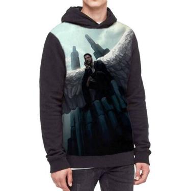 Imagem de Moletom Com Capuz Serie Lucifer Morningstar Ref:632 - smoke, Preto, M