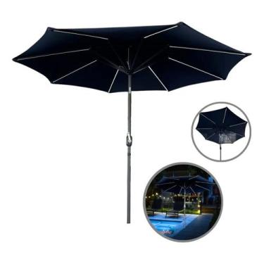 Imagem de Ombrelone Guarda Sol Grande Gigante Reforçado Articulado Led - Importw