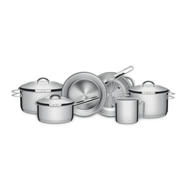 Imagem de Conjunto Jogo Panelas 6pc Inox Fundo Triplo Tramontina Solar