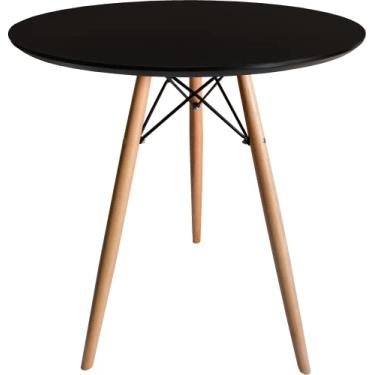 Imagem de Mesa Jantar Redonda 70cm MDF Tripé Eiffel Charles Eames (Preto)