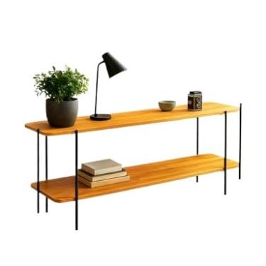 Imagem de Rack Para Sala Tv 55 Polegadas Estilo Industrial Ferro Madeira Moderno Elegante Minimalista (95CM)