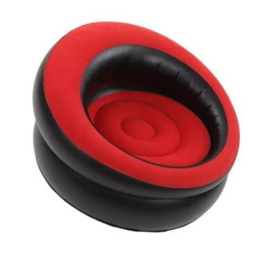 Imagem de Sofá Inflável Reclinável Exterior - Espreguiçadeira Para Lazer, Espaçoso Para Reunindo Em Acampamento, Fácil De Transportar(VERMELHO)