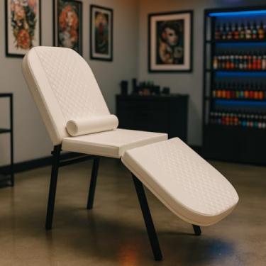 Imagem de Maca Fixa 3 Posições Reclinável Tatuagem Estética Massagem Compact Diamante (Rosé)