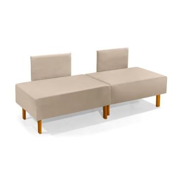 Imagem de Cama Dobrável Portátil Para Camping Viagens Acomodar Visitas Com Encosto Bege