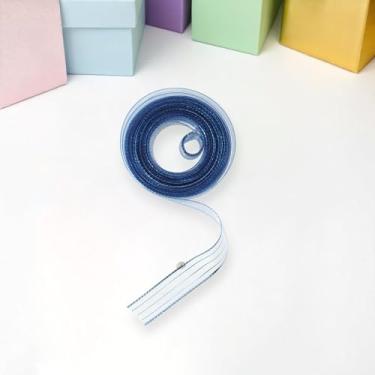 Imagem de Generic 1 fita para artesanato fita de organza metálica poliéster azul claro 1,5 mm (5/20.3 cm) 5 jardas