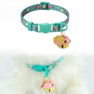 Imagem de Coleira simples e moderna com estampa de transferência de calor com estrela e sino