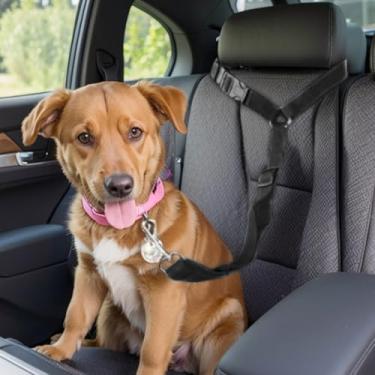 Imagem de Cinto de segurança de cachorro para carro – Cinto de segurança ajustável de nylon para cães, gatos e pequenos animais de estimação, coleira segura para carro para viagens