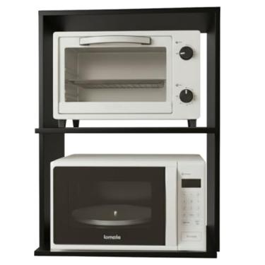 Imagem de Nicho Suporte Para Microondas Forninho De Parede MDF Preto