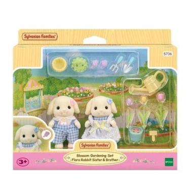 Imagem de Conjunto de Jardinagem Irmã e Irmão Coelhos Floral - Sylvanian Familie