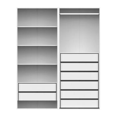 Imagem de Guarda-Roupa Modulado com Cabideiro e Prateleiras New Tuyo 8 Gavetas 180 cm