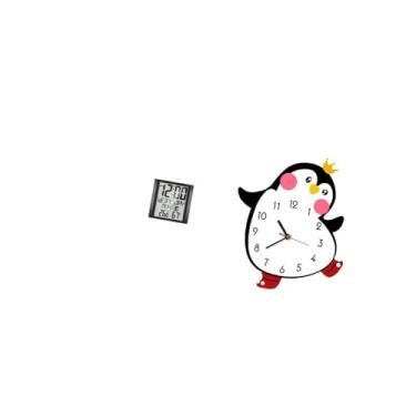 Imagem de Fenteer Relógio de Mesa Digital Moderno E Versátil para Sala de Estar, Quarto Ou Escritório, com Desenho de Pinguim, em Madeira, Decorativo, Charmoso E Multif