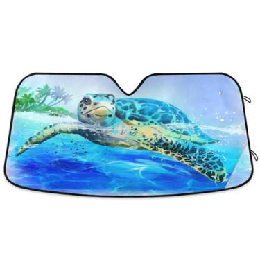 Imagem de Protetor UV dobrável Oarencol Sea Turtle 140x70cm