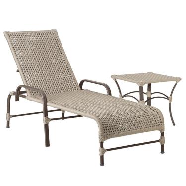 Imagem de Espreguiçadeira Catar Mesa Corda Náutica Piscina Trama Rami