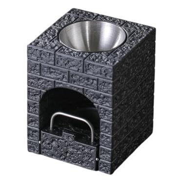 Imagem de Bothyi Queimador de Óleos Essenciais, Difusor de Fragrâncias, Aquecedor de Mesa Decorativo, Suporte para Velas Tealight para Quarto, e Sala de Estar, Tigela Preta E Prateada