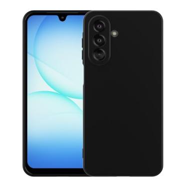 Imagem de Foluu Capa de silicone para Samsung Galaxy A17 4G/5G, capa amortecedora de borracha de gel líquido com forro de microfibra macia, capa protetora fina e rígida à prova de choque para Galaxy A17 4G/5G