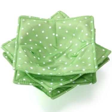 Imagem de Cunhill 4 peças de tigela de microondas de algodão, suportes aconchegantes para alimentos quentes, tigela de sopa, pegadores de panela, resistentes ao calor, multiuso, acolchoados, seguros para