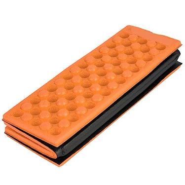 Imagem de AYNEFY Seate de Acampamento de Espuma, Almofada de Assento Dobrável à Prova d'água, Com Tapete de Acampamento Portátil para Atividades Ao Ar Livre (Laranja+preto)