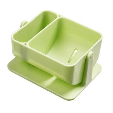 Imagem de Fafeicy Suporte de Esponja de Maquiagem, Rack de Armazenamento Giratório Montado na Parede Sem Perfuração para Pincéis de Maquiagem, Batons, Joias