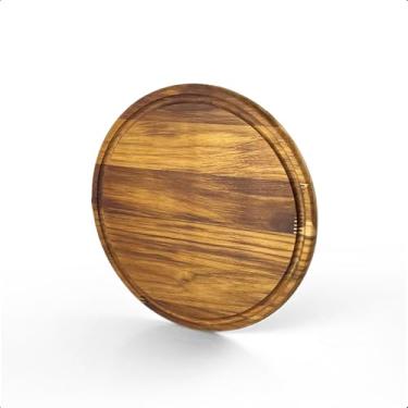 Imagem de Tabua de Corte Pizza Grande Frios Churrasco Redonda 36cm