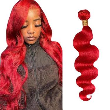Imagem de Pacotes de cabelo Gveoxvo Red Body Wave 32cm Brazilian Virgin Remy