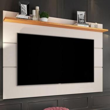 Imagem de Painel para TV Até 70 Polegadas Vivare New 1 Prateleira Off White/Natu