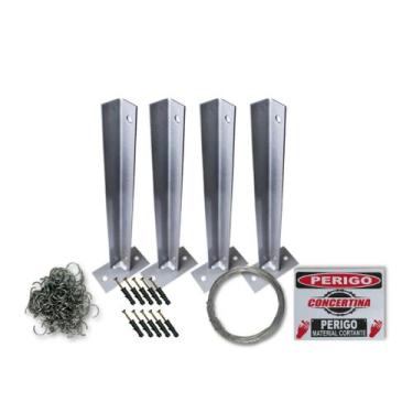 Imagem de Kit para instalação de concertina 30 cm 10 metros - Concertina Super A