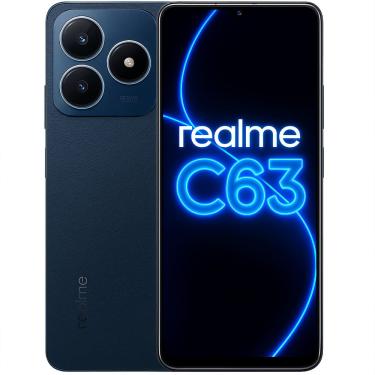 Imagem de Smartphone Celular Realme C63, 128GB, 6GB RAM, Tela 6,74, Android 14, Câmera 50MP, Bateria 5000mAh, Dual SIM, Azul