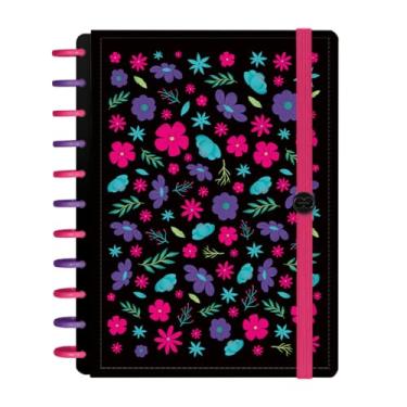 Imagem de Caderno De Disco Iscool Inteligente 140 Folhas Florescer Pink e Preto G+