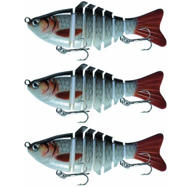 Imagem de KIT 3 Iscas Artificial 6 Sessões lambari para tucunaré dourado robalo traira-Masculino