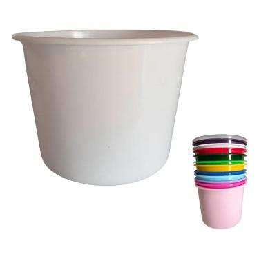 Imagem de Kit 10 Balde De Pipoca 1,5L Baldinho Lembrancinha F Branco