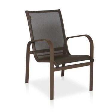 Imagem de Cadeira Para , área Externa, Gourmet E Jardim - Marrom Em Tela Sling Marrom