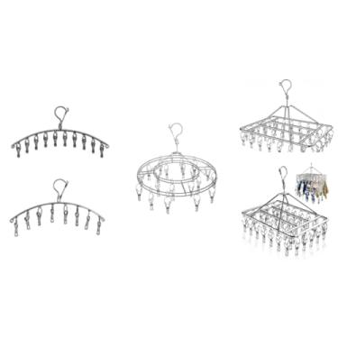 Imagem de Varal com Prendedores Dobrável em Aço Inox para Roupas, Bebê, Meias e Peças Íntimas | APOLLO'S STORE (Varal Com 8 Prendedor)