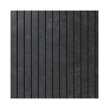 Imagem de Painel Ripado Eva Laminado Autocolante 10cm Urban Plus Metro M² Black Com Textura Preto
