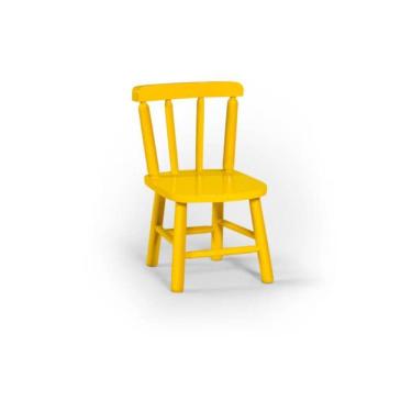Imagem de Cadeira Infantil Em Madeira Maciça Kids Amarela