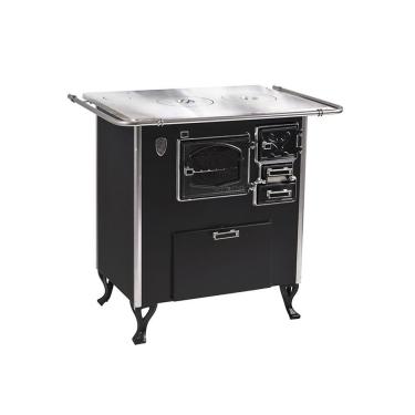 Imagem de Fogão A Lenha C/forninho Esq Preto Fornos Pinhal Alumínio N2