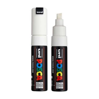Imagem de posca Marcadores de tinta à base de água uni PC-8K, ponta larga (8 mm), branco, 2 unidades