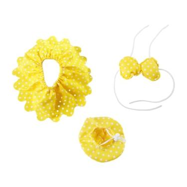 Imagem de RNXRZANK Fantasia de Ganso com Chapéu, Saia E Biquíni Amarelo para Jardim, E Pátio, S
