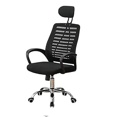 Imagem de Cadeira de escritório simples para escritório, cadeira giratória para dormitório, cadeira de computador, elevadora, sala de reuniões, escritório, com encosto alto para sala de estar, casa