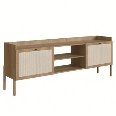 Imagem de Rack Para Sala Bancada De 65 Pol Pés Madeira Arlo A10 Hanover - Mpozenato