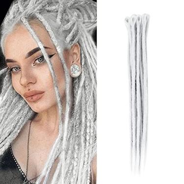 Imagem de Dsoar 20 Polegadas Extensões de Dreadlock Sintéticas Dreads Sintéticos de Crochê Feito à Mão Dreadlocks Cabelo de Estilo Hip-Hop Torção Cabelo Trançado Para Mulheres/Homens, 12 Fios/Pacote