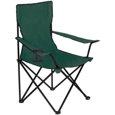 Imagem de Cadeira para Camping Verde com Braço e Porta Copo 120 KG MOR
