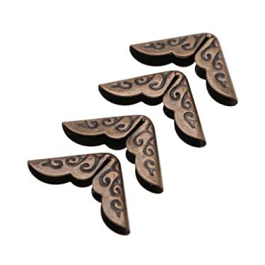 Imagem de Fafeicy 50 Peças Protetores de Canto de Livro de Metal, Protetor de Canto Vintage, Ferro Amarelo Bronze Aurichalceous, Ferramentas, ângulo retrô Bronze Com 50 Peças, para álbum de Fotos Scrapbook