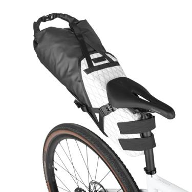 Imagem de Rhinowalk Bolsa de selim de bicicleta rígida impermeável 14L – Bolsa de duas peças para assento traseiro, suporte, resistente a rasgos, instalação sem parafusos, serve para a maioria das bicicletas