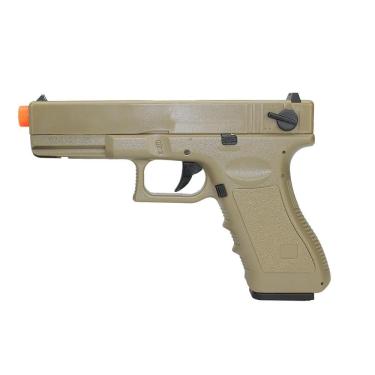 Imagem de Pistola De Airsoft Eletrica Gk G18c Tan - Calibre 6,0 Mm -