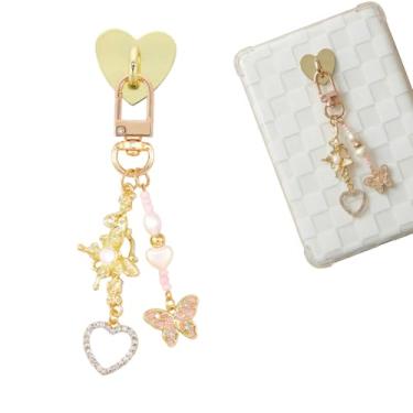 Imagem de JHZforest Correntes fofas para Kindle, acessórios de corrente de e-reader compatíveis com Kindle/E-Reader/presente de telefone para leitores de livros, ouro