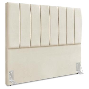 Imagem de Cabeceira Queen 160 Cm Com Frame Dalia Suede Bege Artte Bege