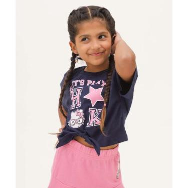 Imagem de Blusa Infantil Regata Nozinho Hello Kitty Sanrio Tam 4-16041, Azul, 10